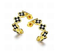 JZWCHQ A Pair of Personalized Gold Ladies Earrings/Diamond/Small Exquisite/Zirconia Fashion Wild/A/Seductive