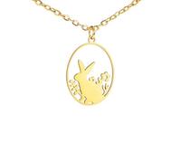 JZWCHQ Accessories Necklace For Women, Hollow Ellipse Animals Cute Rabbit Birds Series Chain - Sweet Necklace, Women