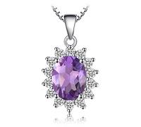 JZWCHQ alexandrite sapphire natural amethyst garnet blue topaz pendant necklace no chain Made in China