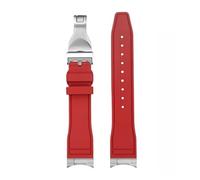 JZWCHQ Arc Mouth Fluororubber Watch Strap Compatible with Tudor Black Bay M79230R M79363N Watchband 20 21mm 22mm FKM Bracelet for Men(Endinglink-Gold,22mm)