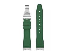 JZWCHQ Arc Mouth Fluororubber Watch Strap Compatible with Tudor Black Bay M79230R M79363N Watchband 20 21mm 22mm FKM Bracelet for Men(Endinglink-Gold,22mm)