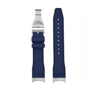 JZWCHQ Arc Mouth Fluororubber Watch Strap Compatible with Tudor Black Bay M79230R M79363N Watchband 20 21mm 22mm FKM Bracelet for Men(Endinglink-Gold,22mm)