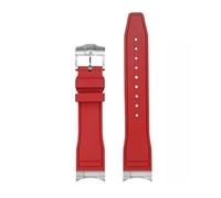 JZWCHQ Arc Mouth Fluororubber Watch Strap Compatible with Tudor Black Bay M79230R M79363N Watchband 20 21mm 22mm FKM Bracelet for Men(Endinglink-Gold,22mm)