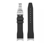 JZWCHQ Arc Mouth Fluororubber Watch Strap Compatible with Tudor Black Bay M79230R M79363N Watchband 20 21mm 22mm FKM Bracelet for Men(Endinglink-Gold,22mm)