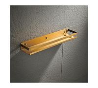 JZWCHQ Bathroom Shelves Floating Shelves Bathroom Accessories 20-50cm Modern Matt Black Bathroom Corner Shelves Kitchen Wall Shelf Shower Bath Shampoo Storage Rack for Bathroom Storage (Color : Black