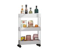 JZWCHQ Bathroom Shelves Kitchen Storage Cabinets Kitchen Rack Floor-to-ceiling Multi-layer Removable Crevice Storage Rack Supplies Home Space-saving Kitchen Shelves (Color : C-40.5x13.5x87cm)