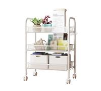 JZWCHQ Bathroom Shelves Kitchen Storage Cabinets Removable Wheeled Kitchen Trolley Rack Floor-to-ceiling Multi-layer Vegetable And Fruit Storage Rack Storage Rack Shelf Kitchen Shelves (Color : A-4