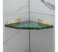 JZWCHQ Bathroom Shelves Nordic Light Luxury All Copper Natural Marble Golden Triangle Basket Rack, Storage Brushed Gold Tripod (Color : 17)