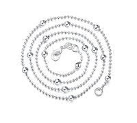 JZWCHQ beaded choker necklace women girl jewelry link necklace 16-24 inchs ball chains+lobster clasp