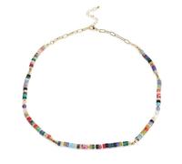 JZWCHQ Beaded Choker Necklaces for WomeTeeGirls - Dainty Handmade Energy Natural Turquoise Malachite Crystal Gemstone Gold Seed Bead Statement ChaiBeachy Accessories Jewelry
