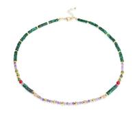 JZWCHQ Beaded Choker Necklaces for WomeTeeGirls - Dainty Handmade Energy Natural Turquoise Malachite Crystal Gemstone Gold Seed Bead Statement ChaiBeachy Accessories Jewelry