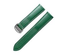 JZWCHQ Belt Leather Watch Strap Litchi Soft Leather Men's Belt Ladies' Strap Replacement Compatible with London Blue Watch Accessories(Grey Rose Buckle,14mm)