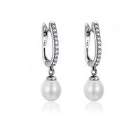 JZWCHQ blooming flower petal freshwater pearl drop earrings for women jewelry