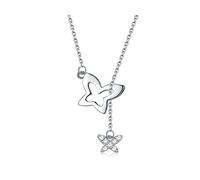 JZWCHQ butterfly double pendant necklace inlaid 5a cubic zircon female fine jewelry girlfriend gift Made in China