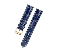 JZWCHQ Calfskin Watch Band Compatible with L3 Masters Collection Watch Strap Belt Bracelet Cowhide Leather 19 20 21mm Strap(Blue Silver Buckle,21mm)