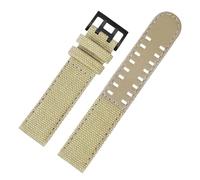 JZWCHQ Canvas Leather Bottom Compatible with Khaki Field Watch H760250 H68201993 H7060596 Nylon Watchband Men Sport Strap 20mm 22mm(Black-Black,22mm)