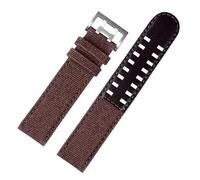 JZWCHQ Canvas Leather Bottom Compatible with Khaki Field Watch H760250 H68201993 H7060596 Nylon Watchband Men Sport Strap 20mm 22mm(Black-Black,22mm)