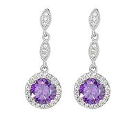 JZWCHQ Cellacity Water Drop Shaped Silver 925 Jewelry Round Gemstones Earrings For Women Long Style Opal Ear Drops Rose Gold Color Gift