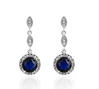 JZWCHQ Cellacity Water Drop Shaped Silver 925 Jewelry Round Gemstones Earrings For Women Long Style Opal Ear Drops Rose Gold Color Gift