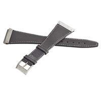 JZWCHQ Certina-DS Gray Leather Watch Band Strap with Silver Buckle 22mm x 14mm