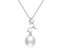 JZWCHQ chandelier star zircon pendant fine jewelry for women 100% genuine natural freshwater oval pearl necklace light
