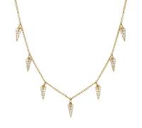 JZWCHQ chandelier wind triangle diamond stacked for women 18k jewelry chain necklace light