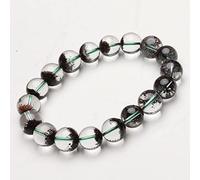 JZWCHQ charm bracelet 11.5mm Natural Red Phantom Quartz Crystal Stretch Round Beads Bracelet RPBB043 Bead#15315