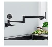 JZWCHQ Chrome Nickel Black Brass Pot Filler Wall Mounted Kitchen Faucet Cold Single Hole tap Rotate Folding spout