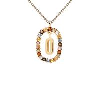 JZWCHQ Color Rainbow Pendant Letters A-Z Necklace With Chain Micro Pave Square Clasps Jewelry Lock Carabiner For Making