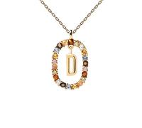 JZWCHQ Color Rainbow Pendant Letters A-Z Necklace With Chain Micro Pave Square Clasps Jewelry Lock Carabiner For Making