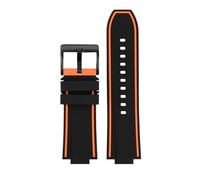 JZWCHQ Compatible with G-Shock Silicone Watch Strap Compatible with GA-900 GA900 Modified Watchband Waterproof Sports Rubber GA 900 Watch Chain 16mm(Blue line-Silver)