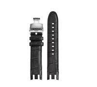 JZWCHQ Compatible with Swatch YRS Series White Blue Brown Leather Strap YRS403 412 402G Curved End Bands Watch Chain Men's 21mm Watch Band Bracelet(A01-Brown-B017)