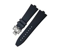 JZWCHQ Convex Type Fluoros Rubber Watch Bands 24x7mm Fit for Overseas Quick Release Silicone Strap Screw Buckle Origin China