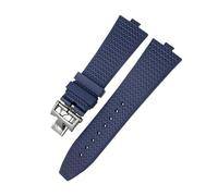 JZWCHQ Convex Type Fluoros Rubber Watch Bands 24x7mm Fit for Overseas Quick Release Silicone Strap Screw Buckle Origin China