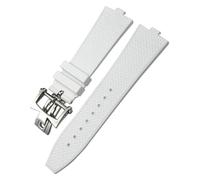 JZWCHQ Convex Type Fluoros Rubber Watch Bands 24x7mm，For Vacheron Constantin Overseas Device Quick Series replacement Watch Strap