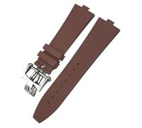 JZWCHQ Convex Type Fluoros Rubber Watch Bands 24x7mm，For Vacheron Constantin Overseas Device Quick Series replacement Watch Strap