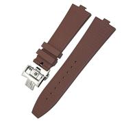 JZWCHQ Convex Type Fluoros Rubber Watch Bands 24x7mm，For Vacheron Constantin Overseas Device Quick Series replacement Watch Strap
