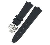 JZWCHQ Convex Type Fluoros Rubber Watch Bands 24x7mm，For Vacheron Constantin Overseas Device Quick Series replacement Watch Strap