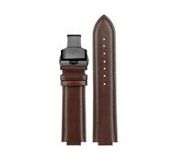 JZWCHQ Cowhide Leather Watch Strap Compatible with Edifice EFB-680D-2A ECB-10D Leather Strap Men's Watchband Convex Interface Bracelet 14mm(Blue Black B)