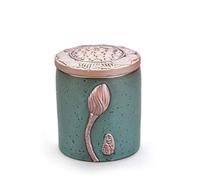 JZWCHQ Cremation Memorial Urns Burial Urns at Home Small Keepsake Funeral Urn for Adult Ashes Good Sealing Multiple Colors Available/Green-3