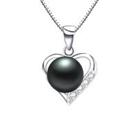 JZWCHQ crystal natural freshwater pearl pendant for women love necklace bridal jewelry with box gift Made in China