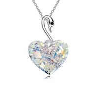 JZWCHQ Decorated With Crystal Pendant Heart Shaped Trendy Blue Engagement Fashion Jewelry Sexy Female
