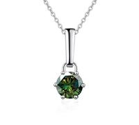 JZWCHQ Decorations Accessories 1 to 2 Moissanite Diamond Necklaces for Women, D Color Round Cut Blue/Yellow/Pink Diamond Necklace, Jewelry s for Women Beautiful