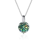JZWCHQ Decorations Accessories 1 to 3ct Moissanite Pendant Necklace for Women, D Color Yellow/Blue/Pink Moissanite Diamond Necklaces, Jewelry s for Wife Mom Beautiful