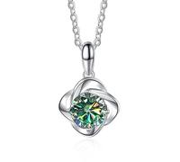 JZWCHQ Decorations Accessories 1CT Moissanite Diamond Necklaces for Women Necklace with D Color Yellow/Blue/Pink Diamond Pendant Jewelry for Mom Girls Beautiful