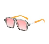 JZWCHQ Double Bridges Square Sunglasses Women Fashion Gradient Shades UV400 Retro Polygon Men Sun Glasses
