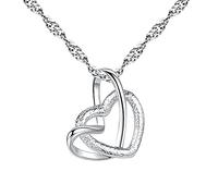 JZWCHQ double heart shape necklaces & pendants choker party wedding jewelry for women