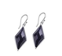 JZWCHQ Earrings for Women, Eardrop Earrings For Women Fashion Thai S Jewelry Diamond Garnet Red EarringsBlue Sandstone, 925