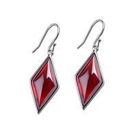 JZWCHQ Earrings for Women, Eardrop Earrings For Women Fashion Thai S Jewelry Diamond Garnet Red EarringsBlue Sandstone, 925