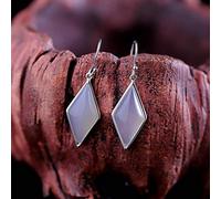 JZWCHQ Earrings for Women, Eardrop Earrings For Women Fashion Thai S Jewelry Diamond Garnet Red EarringsBlue Sandstone, 925